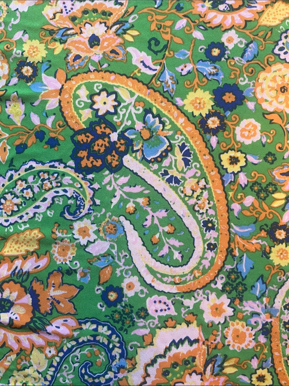 CeCe Green Paisley Floral Flutter Sleeve Top and Rafaella Stretch Capri Bundle - Picture 4 of 12